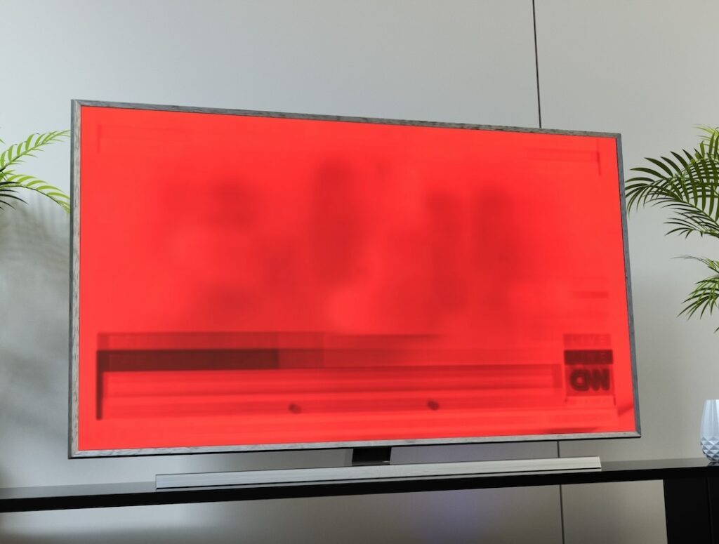 Imagen quemada en un televisor de pantalla OLED