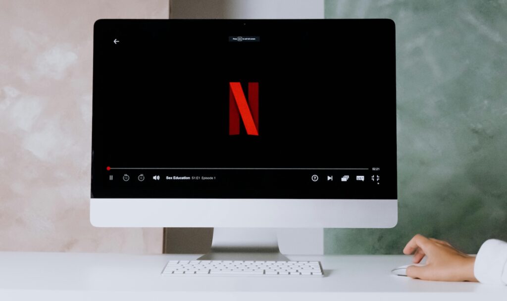 Ordenador con Netflix